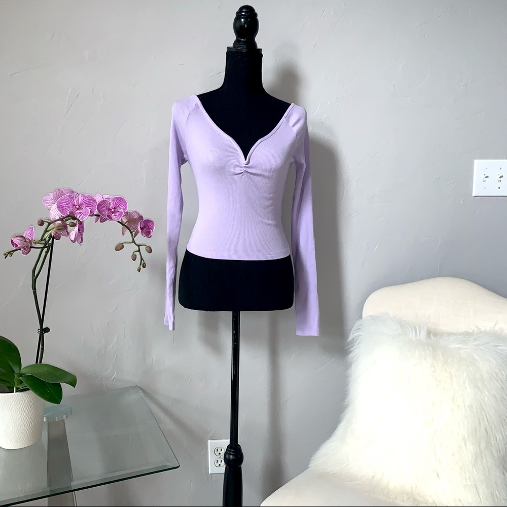 Abercrombie & Fitch Cotton Heart Neckline Top